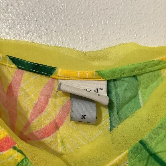 A New Day Y2K Style Yellow Coastal Tropical Boho Hippie Camisole Size Medium - Picture 4 of 12